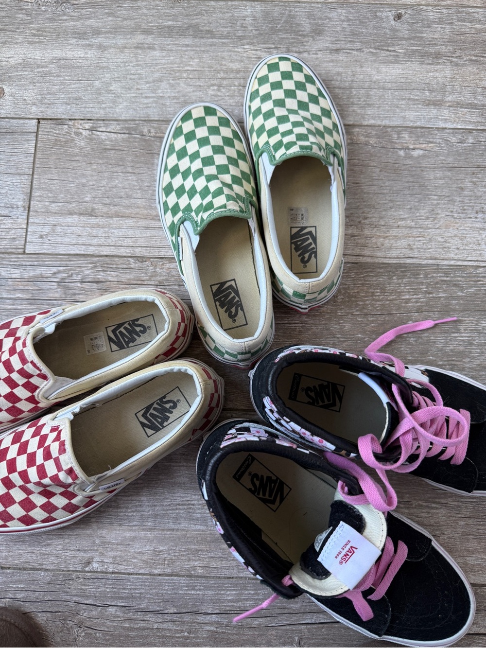 Green Checkered Vans  | Women's Size 8 | Men's Size 6.5 - Picture 4 of 5